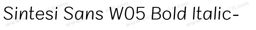Sintesi Sans W05 Bold Italic字体转换
